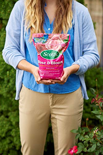 Scotts Rose & Bloom Continuous Release Plant Food for Roses and Flowers, 3 lb - Organic Formula, Easy to Use, Boosts Blo