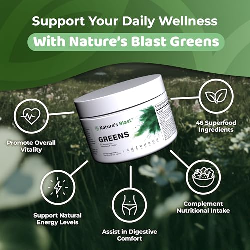 Greens Superfood Powder for Gut Health, Metabolism & Energy - Vegan Probiotics & Enzymes, 30 Servings Bottle
| Greens S