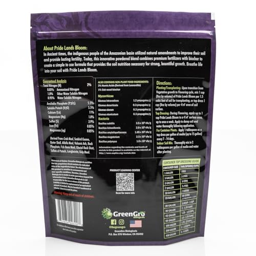 Pride Lands Premium Organic Bloom Fertilizer 5 lb for Bigger Buds and Flowers  
Pride Lands Premium Organic Bloom Fertil